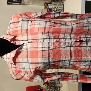 5/$25 plaid shirt red, black, white